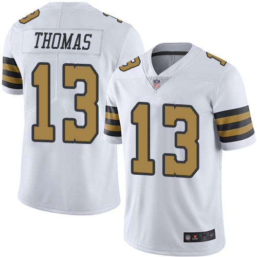 Men New Orleans Saints Limited White Michael Thomas Jersey NFL Football #13 Rush Vapor Untouchable Jersey->new orleans saints->NFL Jersey